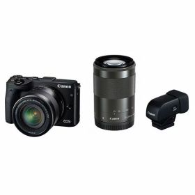 【中古】【1年保証】【美品】Canon EOS M3 ダブルズームEVFキット ブラック