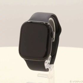 【中古】Apple(アップル) Apple Watch Series 10 GPS 46mm ジェットブラックアルミニウムケース ブラックスポーツバンド 【198-ud】