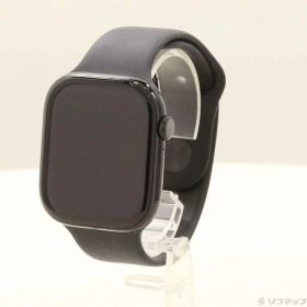 【中古】Apple(アップル) Apple Watch Series 10 GPS 46mm ジェットブラックアルミニウムケース ブラックスポーツバンド 【198-ud】