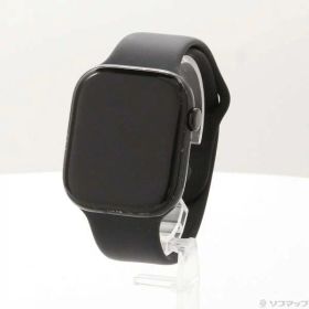 【中古】Apple(アップル) Apple Watch Series 10 GPS 46mm ジェットブラックアルミニウムケース ブラックスポーツバンド 【198-ud】