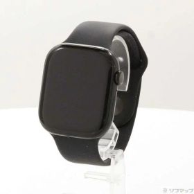 【中古】Apple(アップル) Apple Watch Series 10 GPS 46mm ジェットブラックアルミニウムケース ブラックスポーツバンド 【198-ud】