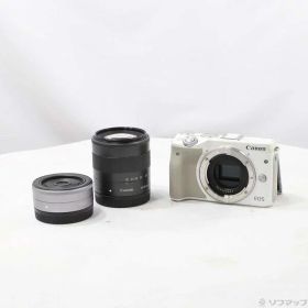 【中古】Canon(キヤノン) 期間特価対象品 EOS M3 ダブルレンズキット WH (2420万画素／SDXC／ホワイト) 【198-ud】
