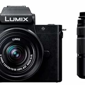 【中古】「非常に良い」パナソニック(Panasonic) 小型・軽量ミラーレス一眼カメラ ルミックス ダブルズームレンズキット ブラック DC-G100DW-K