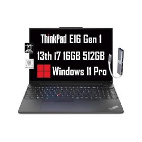 Lenovo ThinkPad E16 Business Laptop (16" FHD+ Anti-Glare, Intel 13th Gen 10-Core i7-1355U, 16GB RAM, 512GB SSD), Backlit, Fingerprint, IST Hub, FHD We