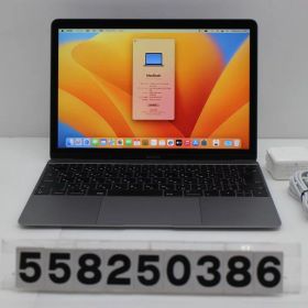 Apple MacBook Retina 12in 2017 A1534 スペースグレイ Core m3 7Y32 1.2GHz/8GB/256GB/12W/WQXGA(2304x1440) 画面キズあり【中古】【20260107】