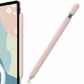 超薄型 Apple Pencil (USB-C) シリコン保護ケース 滑り止め Apple Pencil (USB-C) 2023のみに適用 (単色1本, ピンク)