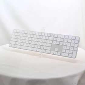 〔中古〕Apple(アップル) Appleシリコン搭載Macモデル用Touch ID搭載Magic Keyboard 英語 MXK73LL／A ホワイト〔198-ud〕