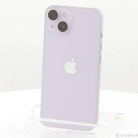 〔中古〕Apple(アップル) iPhone14 128GB パープル MPUY3J／A SIMフリー〔262-ud〕