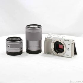 ソフマップ 〔中古品〕 EOS M3 ダブルズームキット2 WH (2420万画素／SDXC／ホワイト)【276】