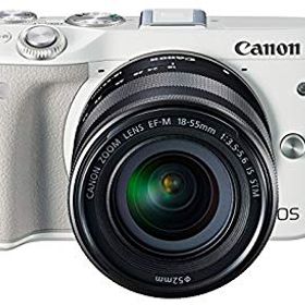 【中古】Canon ミラーレス一眼カメラ EOS M3 レンズキット(ホワイト) EF-M18-55mm F3.5-5.6 IS STM 付属 EOSM3WH-1855ISSTMLK qqffhab