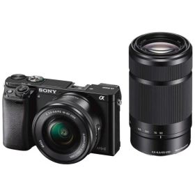 SONY ミラーレス一眼 α6000 ダブルズームレンズキット E PZ 16-50mm F3.5-5.6 OSS + E 55-210mm F4.5-6.3 OSS ブラック ILCE-6000Y B