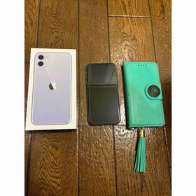 アイフォーン(iPhone)の新品電池 女性使用 アップル iPhone11 64GB パープル SIMフリー(スマートフォン本体)