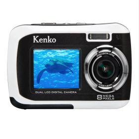 【自撮り・防水】Kenko デジタルカメラ DSC880DW デュアルモニター