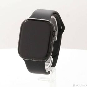 〔中古〕Apple(アップル) Apple Watch Series 10 GPS 46mm ジェットブラックアルミニウムケース ブラックスポーツバンド〔198-ud〕
