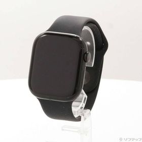 〔中古〕Apple(アップル) Apple Watch Series 10 GPS 46mm ジェットブラックアルミニウムケース ブラックスポーツバンド〔198-ud〕