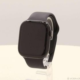 〔中古〕Apple(アップル) Apple Watch Series 10 GPS 46mm ジェットブラックアルミニウムケース ブラックスポーツバンド〔198-ud〕