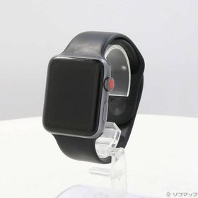 〔中古〕Apple(アップル) Apple Watch Series 3 GPS + Cellular 42mm スペースグレイアルミニウムケース ブラックスポーツバンド〔198-ud〕