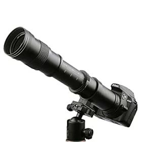 【中古-非常に良い】 Lightdow 420-800mm f/8.3 マニュアルズーム望遠レンズ + Tマウント Nikon D5500 D3300 D3200 D5300 D3400 D7200 D750 D3500 D7500 D500 D600 D7