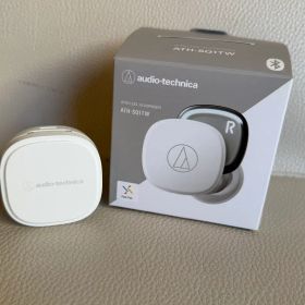 美品audio-technica ATH-SQ1TW ワイヤレスイヤホンホワイト