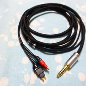 SENNHEISER HD650 HD660S 102SSC 八芯 ブレイド編 200cm 長め 4.4mm5極 黒スリーブ仕上 HD25 LIGHT TA-ZH1ES TEAC UD505 Fiio K9 Pro ESS