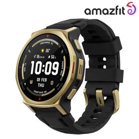 アマズフィット T-Rex 3 Pro 44mm 充電式クォーツ スマートウォッチ ブランド メンズ レディース チタン Bluetooth Amazfit SP170079-C238 デジタル ブラックゴールド 黒