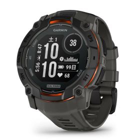 ガーミン(GARMIN) Instinct 3 50mmサイズ Dual Power Black Bezel with Charcoal Band 010-02935-30 【ランニング・ゴルフ・登山・サイクリング等30種類以上対応】【Android/iOS対応】【Suica機能搭載】【ビジネスシーンもOK】【日本正規品】