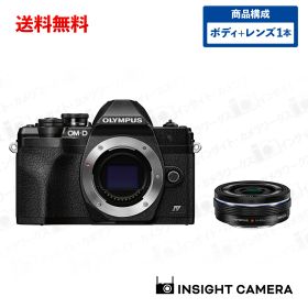 オリンパス OM-D E-M10 MarkIVボディ ブラック + 標準ズームレンズセット M.ZUIKO DIGITAL ED 14-42mm F3.5-5.6 EZ ブラック OLYMPUS（出荷後転送不可）
