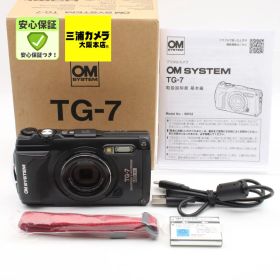 【極上品】 OM SYSTEM Tough TG-7 ブラック 防水15m/防塵/耐荷重100kg/耐低温-10℃ コンパクトデジタルカメラ #0590271