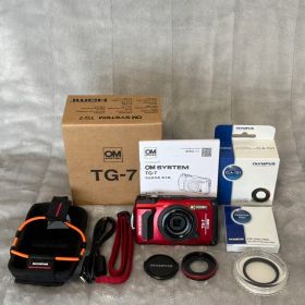 OM SYSTEM Tough TG-7 コンパクトデジタルカメラ（レッド）