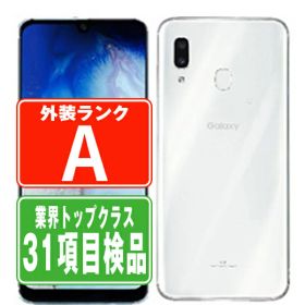 【中古】 JCOM Galaxy A30 SCV43-j ホワイト Aランク SIMフリー 本体 スマホ ギャラクシー 【あす楽】 【保証あり】 【送料無料】 scv43jw8mtm