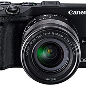 【中古】Canon ミラーレス一眼カメラ EOS M3 レンズキット(ブラック) EF-M18-55mm F3.5-5.6 IS STM 付属 EOSM3BK-