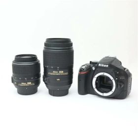 【中古】 《良品》 Nikon D5200 ダブルズームキット ブラック [ デジタルカメラ ]