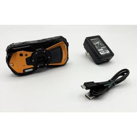 【中古 動作確認済】RICOH WG-80 ORANGE リコー本格防水デジタルカメラ 14m防水