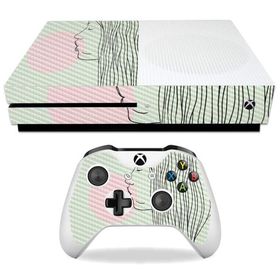 MightySkins Carbon Fiber Skin for Microsoft Xbox One S - Pink Bubble Gum | Protective, Durable Textured Carbon Fiber Finish | Easy to Apply, Remove, a