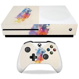 MightySkins Carbon Fiber Skin for Microsoft Xbox One S - Sunny Lion | Protective, Durable Textured Carbon Fiber Finish | Easy to Apply, Remove, and Ch