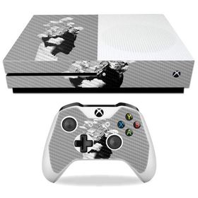 MightySkins Carbon Fiber Skin for Microsoft Xbox One S - Cloudy Day | Protective, Durable Textured Carbon Fiber Finish | Easy to Apply, Remove, and Ch