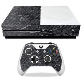 MightySkins Carbon Fiber Skin for Microsoft Xbox One S - Onyx Marble | Protective, Durable Textured Carbon Fiber Finish | Easy to Apply, Remove, and C