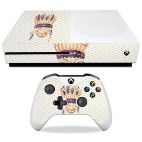 MightySkins Carbon Fiber Skin for Microsoft Xbox One S - Cat Chief | Protective, Durable Textured Carbon Fiber Finish | Easy to Apply, Remove, and Cha