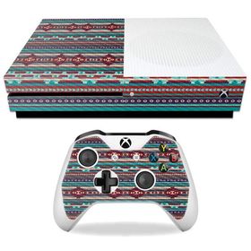 MightySkins Carbon Fiber Skin for Microsoft Xbox One S - Southwest Stripes | Protective, Durable Textured Carbon Fiber Finish | Easy to Apply, Remove,