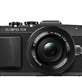 【中古】OLYMPUS PEN Lite E-PL7 14-42mm EZレンズキット ブラック ミラーレス一眼 E-PL7 EZ LKIT BLK