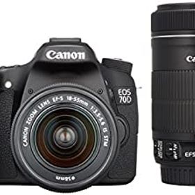 【中古】Canon デジタル一眼レフカメラ EOS 70D ダブルズームキット EF-S18-55 IS STM/EF-S55-250 IS STM付属 EOS