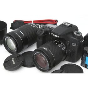 【全額返金保証】並品｜キヤノン EOS 70D ダブルズームキット（センサー清掃済み） CA01-R4634-2P2B