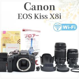 美品✨キヤノン EOS KissX8i✨ダブルレンズ 手ブレ補正 一眼レフカメラ