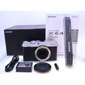 フジフイルム(富士フイルム)の【124回 極美品】FUJIFILM X-E4 ボディ シルバー(ミラーレス一眼)