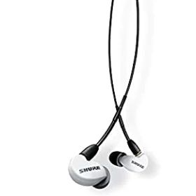 【中古】SHURE シュア AONIC 215 高遮音性イヤホン(有線タイプ) / SE215DYWH+UNI-A スペシャルエディション ホワイト : カナル型/マイク・リモコン付 【