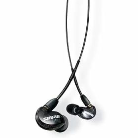 【中古】(非常に良い)SHURE シュア イヤホン AONIC 215 有線 マイク付き SE215DYBK+UNI-A トランスルーセントブラック 高遮音性 ゲーム ゲーミング カナル型 ワイヤレ