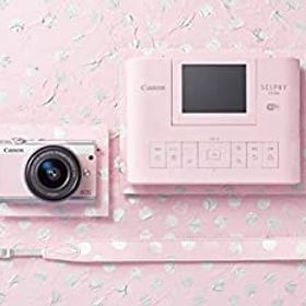 【中古】「非常に良い」Canon ミラーレス一眼 EOS M100 リミテッドピンクフォトキット EF-M15-45 IS STM/SELPHY CP1300付属
