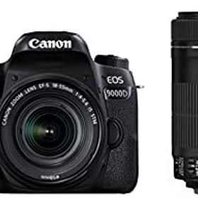 【中古】【非常に良い】Canon デジタル一眼レフカメラ EOS 9000D ダブルズームキット EF-S18-55mm/EF-S55-250mm 付属 EOS9000D-WKIT