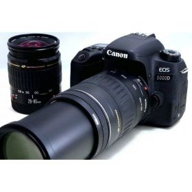 【中古】キヤノン Canon EOS 9000D 標準&超望遠ダブルズームセット 美品