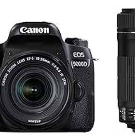 【中古】［非常に良い］Canon デジタル一眼レフカメラ EOS 9000D ダブルズームキット EF-S18-55mm/EF-S55-250mm 付属 EOS9000D-WKIT